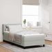 Prolenta Maison Exclusive - Lit boxspring avec tête de lit gris clair 200 x 100 cm, velours