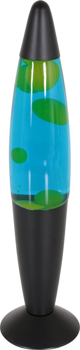 Mexlite Volcan Lavalamp - Zwart - 36 cm - Gele Lava - 25W - 2700K