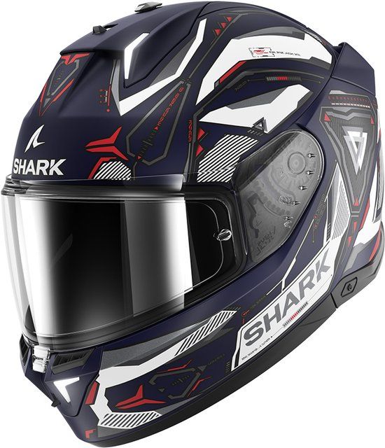 Shark Skwal i3 Linik Mat Blue White Red Integraalhelm XXL