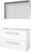 Basic-Line Comfort 39 Badkamermeubelset - Ondiep - 100 x 39 cm - Met Grepen - 2 Lades - Acryl Wastafel - 2 Kraangaten - Spiegelkast - Ice White