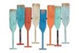 Deco 79 Metalen peddel binnen en buiten noodlijdende roeispanvormige 8 hanger wandhaak, 26 "x 1" x 20", meerkleurig