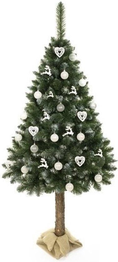 Viking Choice Kunstkerstboom - 220 cm - met stam - modulair - Groen - Met sneeuw - Inclusief versiering