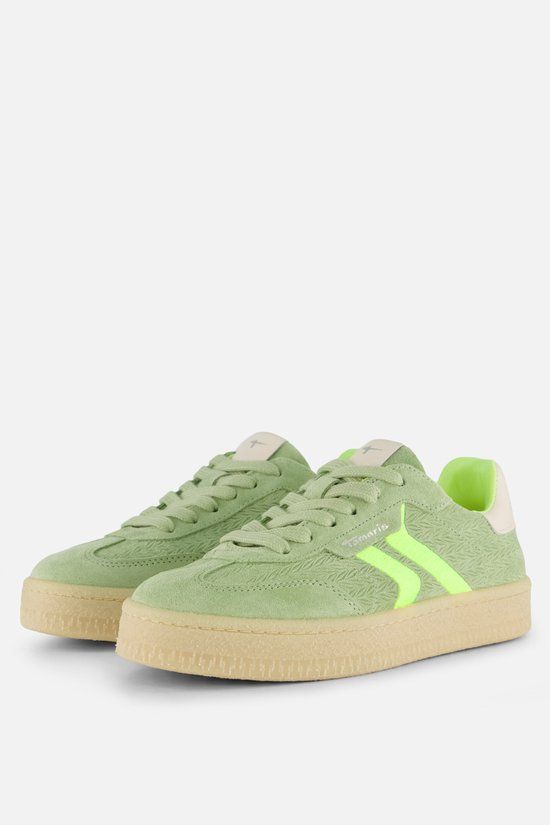 Tamaris Sneakers groen Suede - Maat 38
