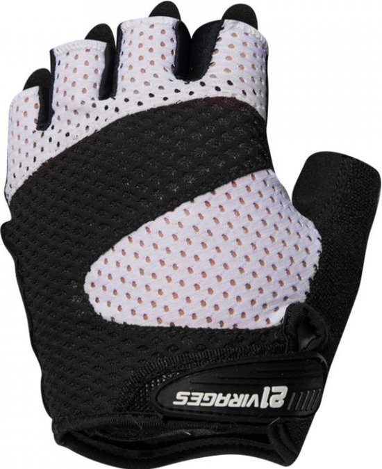 21Virages fietshandschoenen zomer unisex Zwart Wit / Summer cycling glove Airflow Black white - XXL