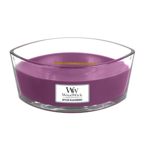 WoodWick Heartwick Flame Ellipse Geurkaars - Spiced Blackberry