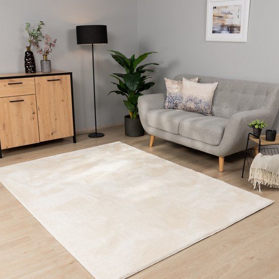 Paco Home Modern Washable Area Rug - 60x100cm - Cream
