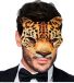 Widmann Leeuw & Tijger & Luipaard & Panter Kostuum - Super Echt Kinloos Masker Luipaard - Bruin - One Size