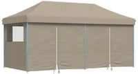 vidaXL Partytent Pop-up 580 x 292 x 315 cm, Taupe, Oxford Stof