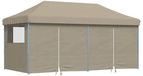 vidaXL Partytent Pop-up 580 x 292 x 315 cm, Taupe, Oxford Stof