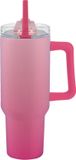 I-Drink Thermofles Drinkbeker 1.200 ml Roestvrijstaal Rood met Roos