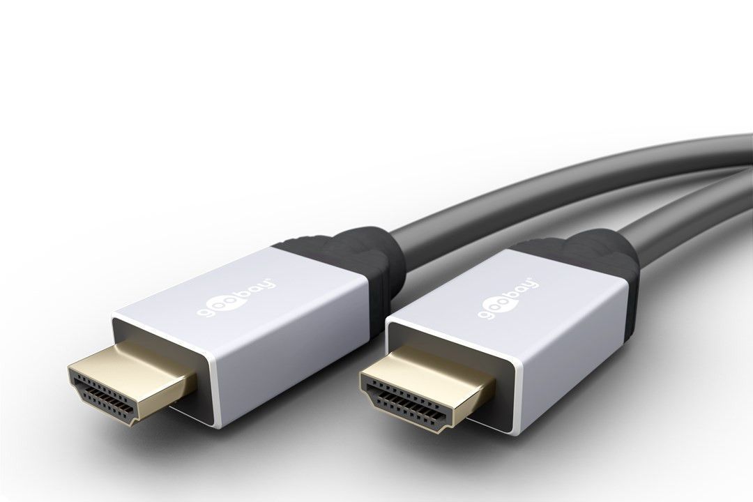 Goobay 75919 HDMI Kabel - 5 m - Zwart, Grijs