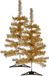Krist+ arbre artificiel / sapin de Noël artificiel - 2x pièces - petit - bronze / or - 60 cm - arbres artificiels - aluminium