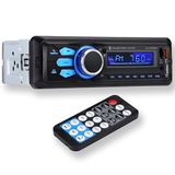 Altaudia Autoradio Auto - 1 DIN - 4 x 45 W - Bluetooth 5.0, AUX-functie, MP3-speler en x2 USB, FM, handsfree, 7 kleuren, afstandsbediening, geheugenfunctie, lcd-display, iOS en Android