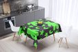 Bonamaison Tafelkleed, Anti-Mold, Sneldrogend, Waterdicht, 100% Polyester Tafellaken, Neon groene rook, 140 x 140 Cm
