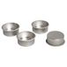 Rayher Hobby Theelichthouder metaal, 4,1 cm diameter, zilver, 4 stuks