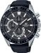 Casio Edifice herenhorloge, met leren band, zwart