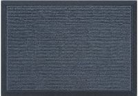 Merkloos Relaxdays Deurmat - strepen - 60x40 cm - polypropyleen - antislip - grijs