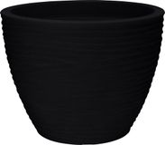 Pro Garden Pot de fleurs Dunes - Jardin - plastique résistant - anthracite - D50 x H38 cm