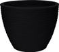 Pro Garden Pot de fleurs Dunes - Jardin - plastique résistant - anthracite - D50 x H38 cm