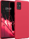 kwmobile telefoonhoesje geschikt voor Samsung Galaxy A51 - Back Cover - TPU - Awesome Pink