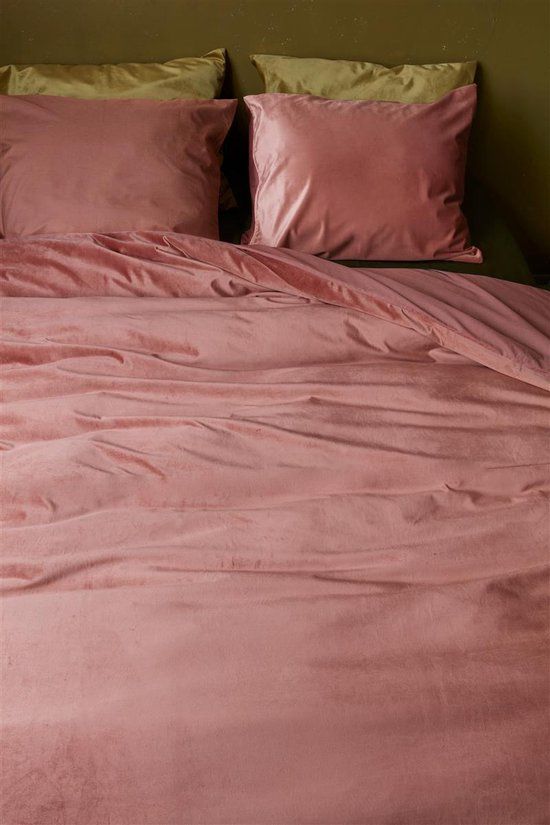 At Home by BeddingHouse Tender Dekbedovertrek Lits-Jumeaux 240x200/220cm - Donker roze