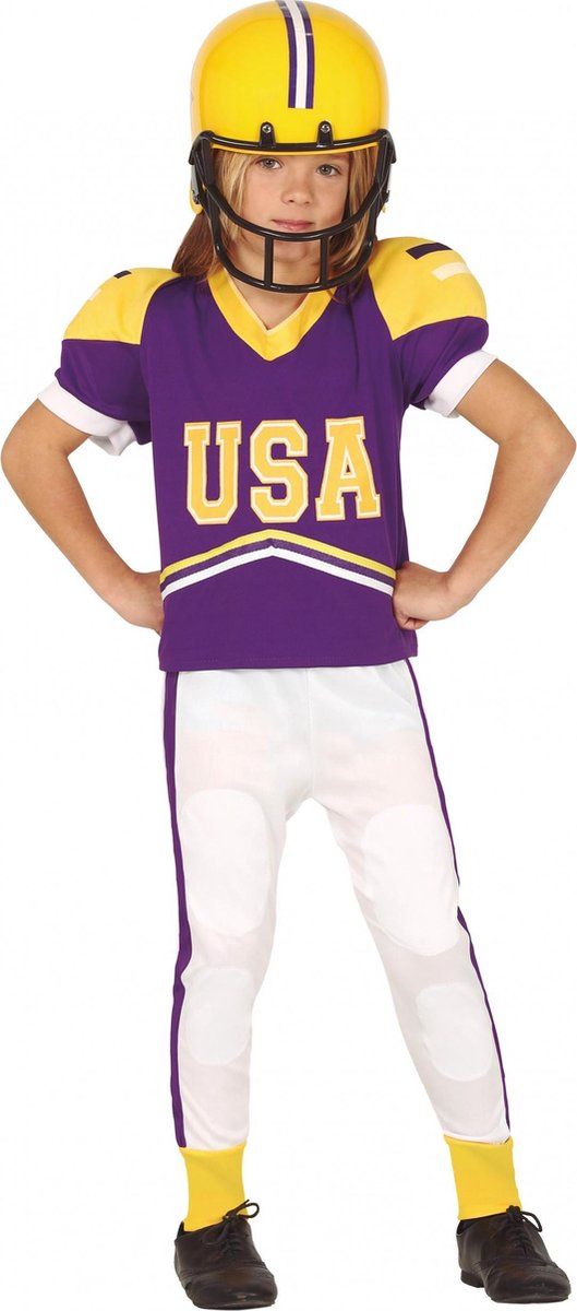 Fiestas Guirca Verkleedpak Usa Junior Paars Mt 5-6 Jaar