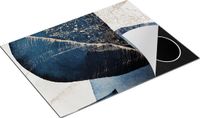 Chefcare Inductie Beschermer Abstracte Kunst - Marmer met Gloed - 77x59 cm