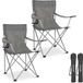 TRVLMORE Campingstoelen - Opvouwbaar - 2-Pack - Grijs