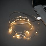 Konstsmide 1770-890 Lichtdecoratie ketting 50 LED Amber USB 3.2W IP20 Zilver