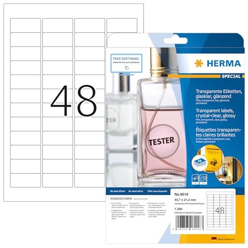 HERMA 8016 weerbest folielabels A4 transparant