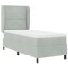 vidaXL Boxspring bed met hoofdeinde Lichtgrijs 200 x 80 cm Fluweel