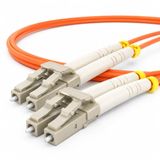 1aTTack.de 1x 1m OM2 LWL DX DUPLEX patchkabel LC/UPC - LC/UPC MM MULTIMODE - 50/125 µm LSZH oranje