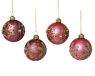 Decoris Kerstbal glas 8cm roze - assortiment