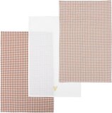 Atmosphera Theedoeken geruit 70x45cm - Set van 3 stuks - The Floral Collection - Multi