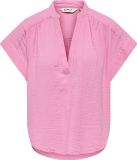 ONLY - ONLHILDREW SS V-NECK TOP FR WVN - Meisjes - Blouses - XS - Katoen - Wild Orchid
