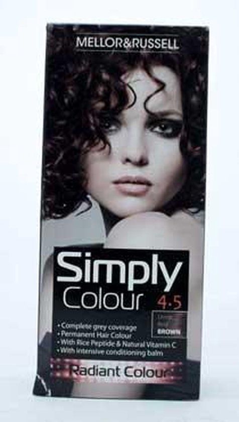 Mellor & Russell 3 X Simply Permanent Hair Colour - 4.5 Deep Red Brown