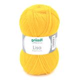 Gründl Wol Lisa Premium Uni brei- en haakgaren, 100% polyacryl, maïsgeel, 1 x 50 g, 50