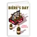 AFIE Verjaardagskaart – Happy Bière's day met envelop – mini-poster formaat 17 x 11,5 cm – retrostijl vintage – Zytholoog bieroloog brouwer malt hop bar – gemaakt in Frankrijk 69-4357