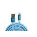 Sunix câble de recharge et de données USB Lightning Softtouch de 1,2 mètre, compatible avec iOS, iPhone 11 Pro Max, iPhone Xr, Xs, SE 2020, en bleu