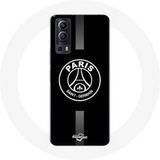 Maniacase Hoesje Vivo Y72 psg logo jordan grijs zwarte achtergrond