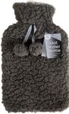 DID Warmwaterkruik - met zachte pluche hoes - donkergrijs - 2L