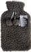 DID Bouillotte - avec housse peluche douce - gris foncé - 2L