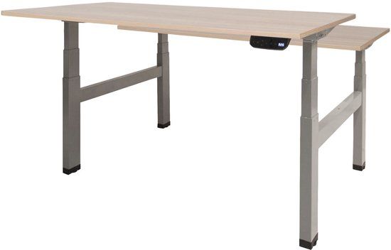 Schaffenburg Zit Sta Bureau - Duo Elek 140x80 lindb. eik -alu frame