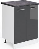 Vicco R-Line Keukenonderkast – 60 cm, WB Antraciet Antraciet Hoogglans