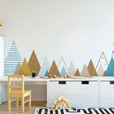 Ambiance Sticker Stickers met Scandinavische bergen voor kinderen van Ememirika, 90 x 155 cm