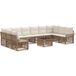 Maison Exclusive - Ensemble de canapé de jardin 11 pc 10 places beige polyrotin