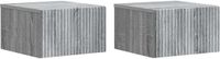 vidaXL Muurbevestigde Nachttafel Set van 2 Grijs Sonoma 33 x 34,5 x 20 cm