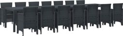 Prolenta Maison Exclusive Tuinset met kussens, 15 stuks, antraciet, PP-materiaal