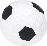 Voetbal Piñata - Feestdecoratie - Wit/Zwart - 30cm