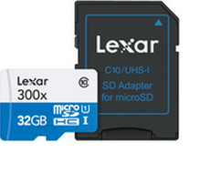 Lexar microSDHC UHS-I cards